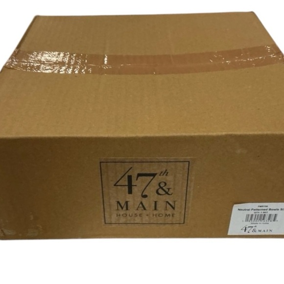 47th and Main Neutral Striped Seagrass Bowls Set of 2 Home Decor Brand New - Picture 5 of 5